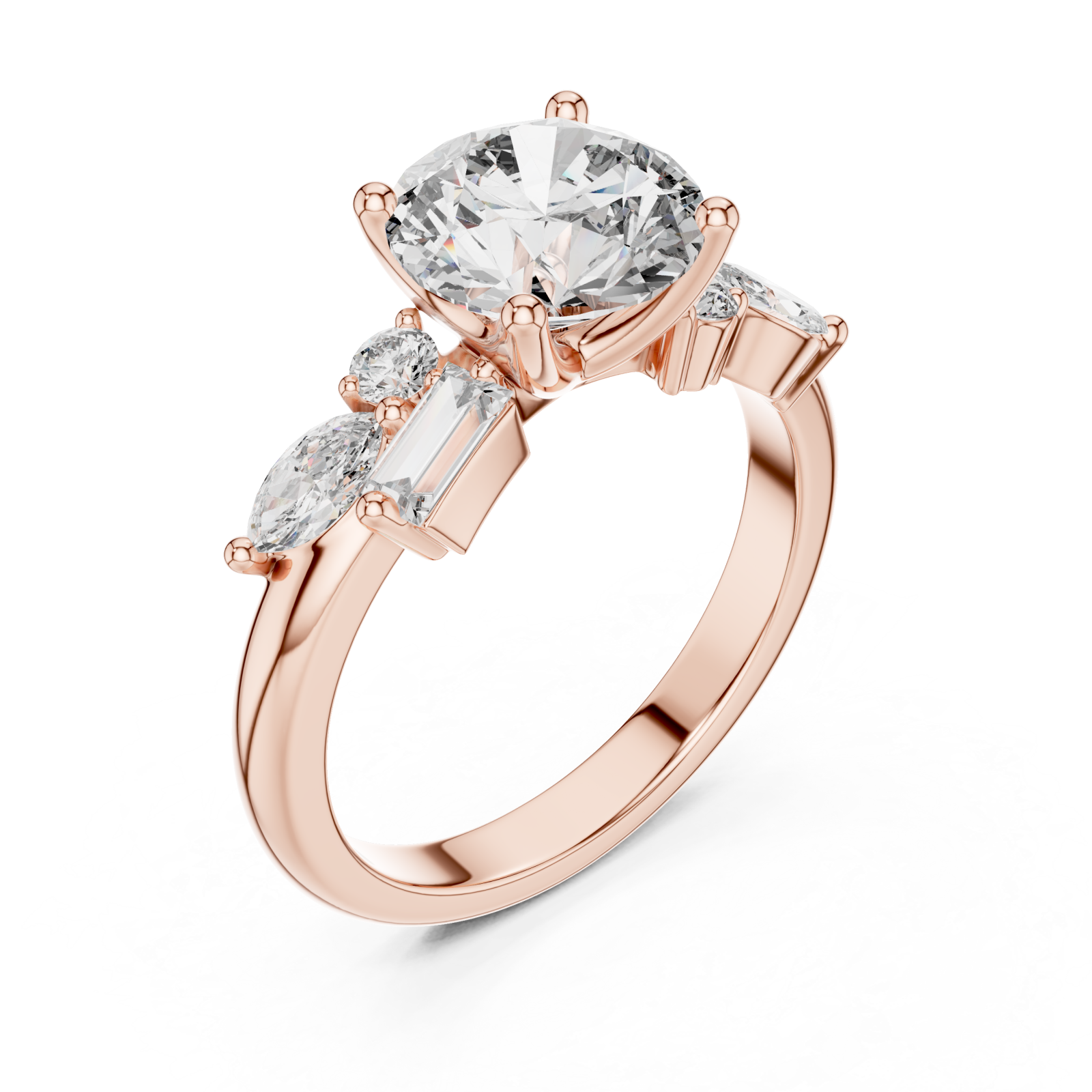  Rose Gold Infinite Radiance Blossom Band Right View
