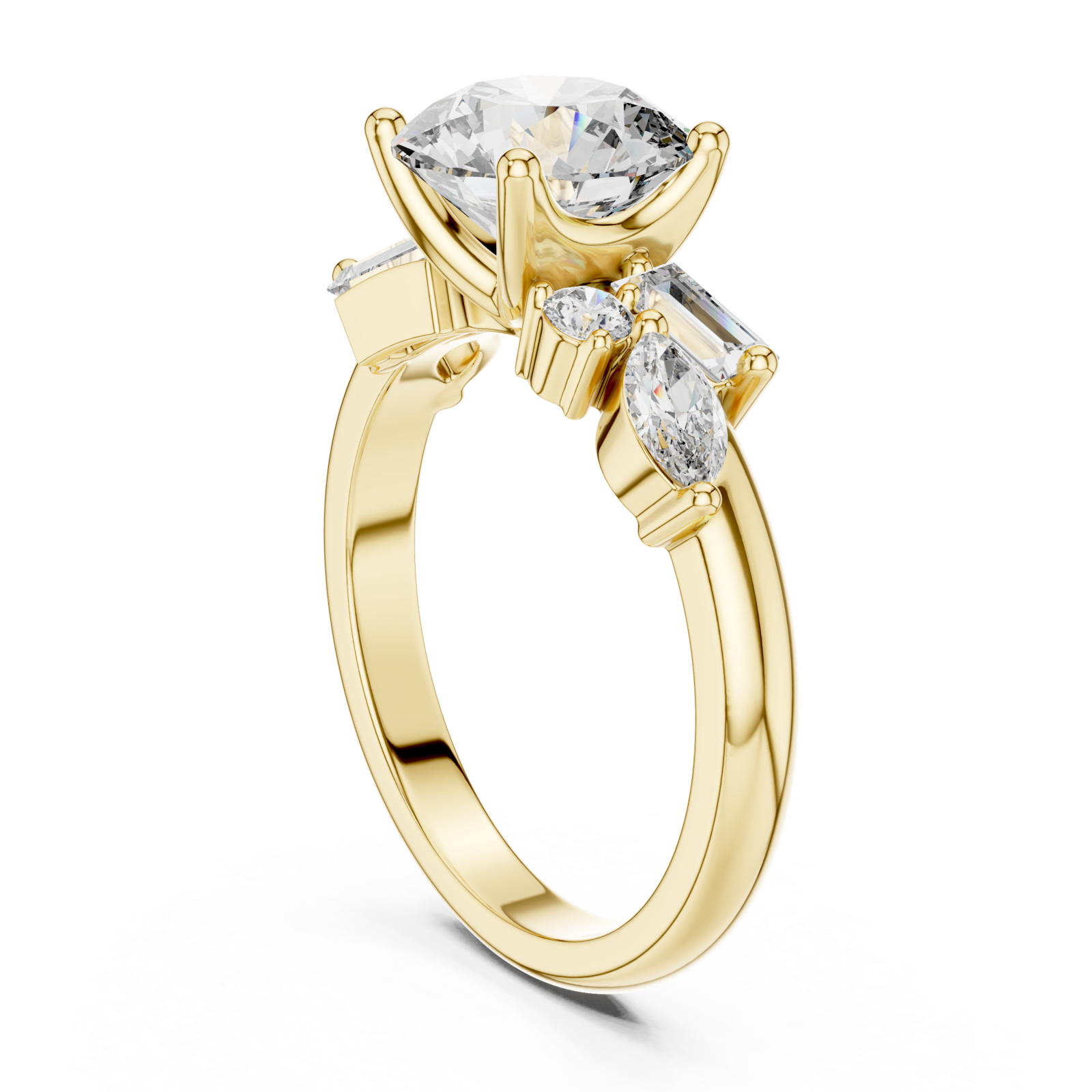  Gold Infinite Radiance Blossom Band Left View