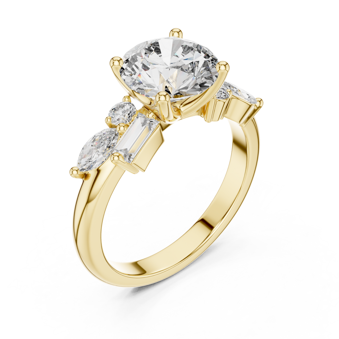 Gold Infinite Radiance Blossom Band Right View