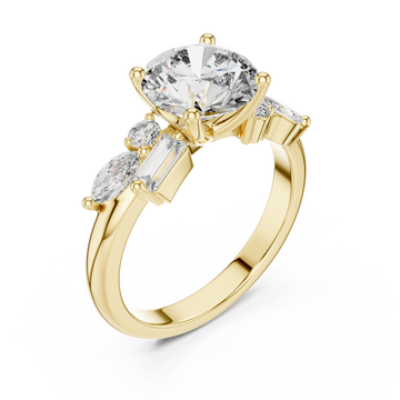 Gold Infinite Radiance Blossom Band Right View