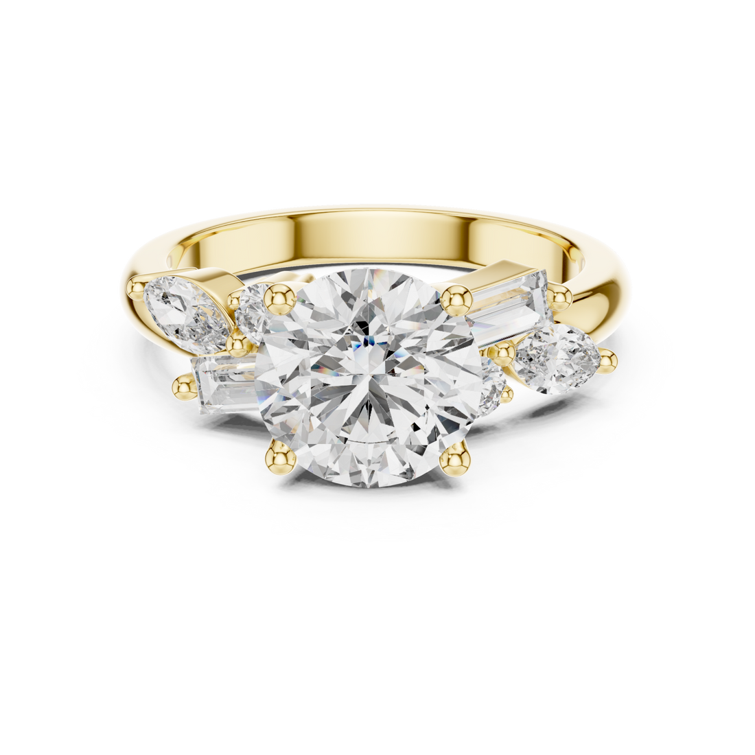 Gold Infinite Radiance Blossom Band Right View