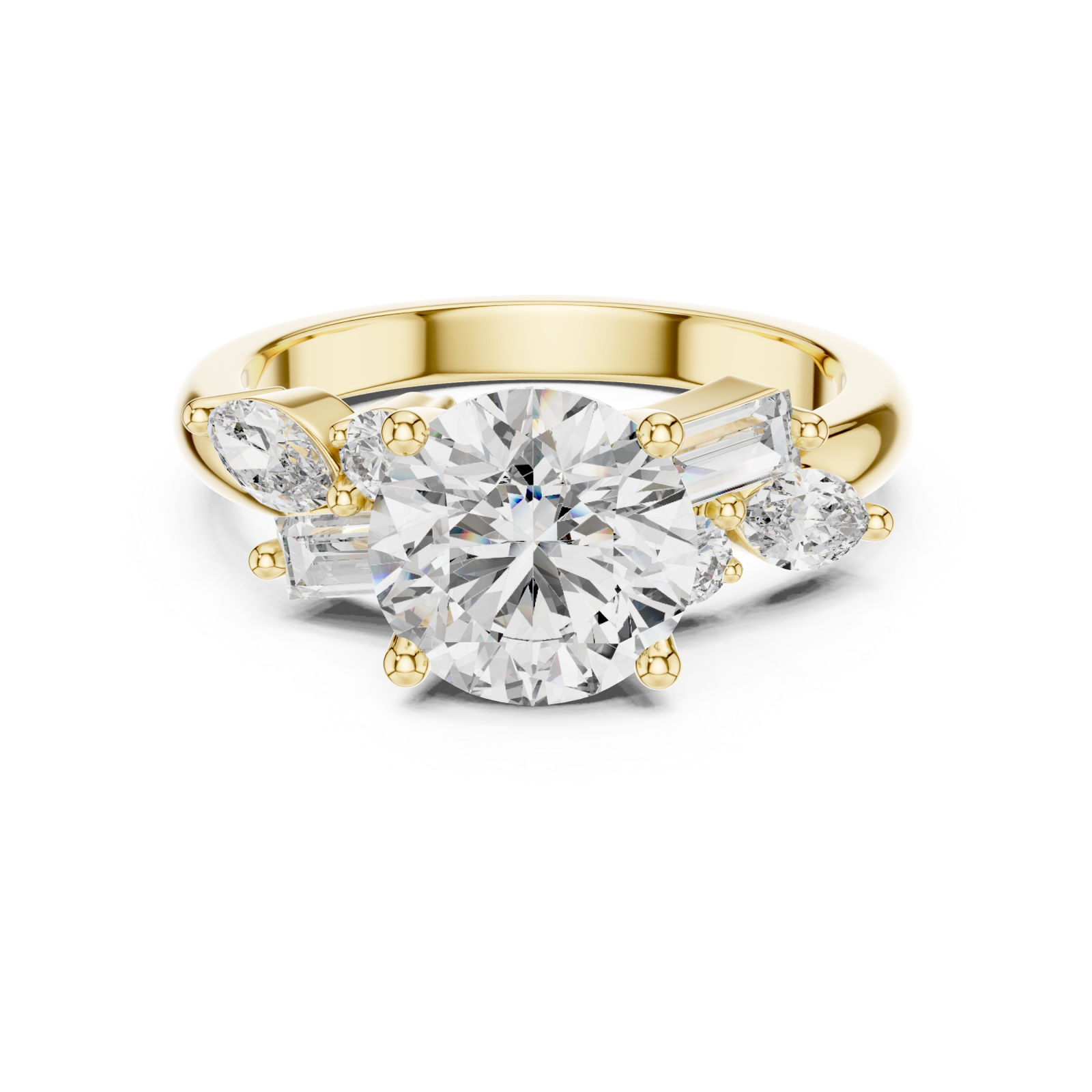  Gold Infinite Radiance Blossom Band Front View