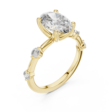 Gold Lumina Twist Solitaire Ring Right View