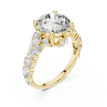 Gold Radiance Flow Bypass Cocktail Ring Right View