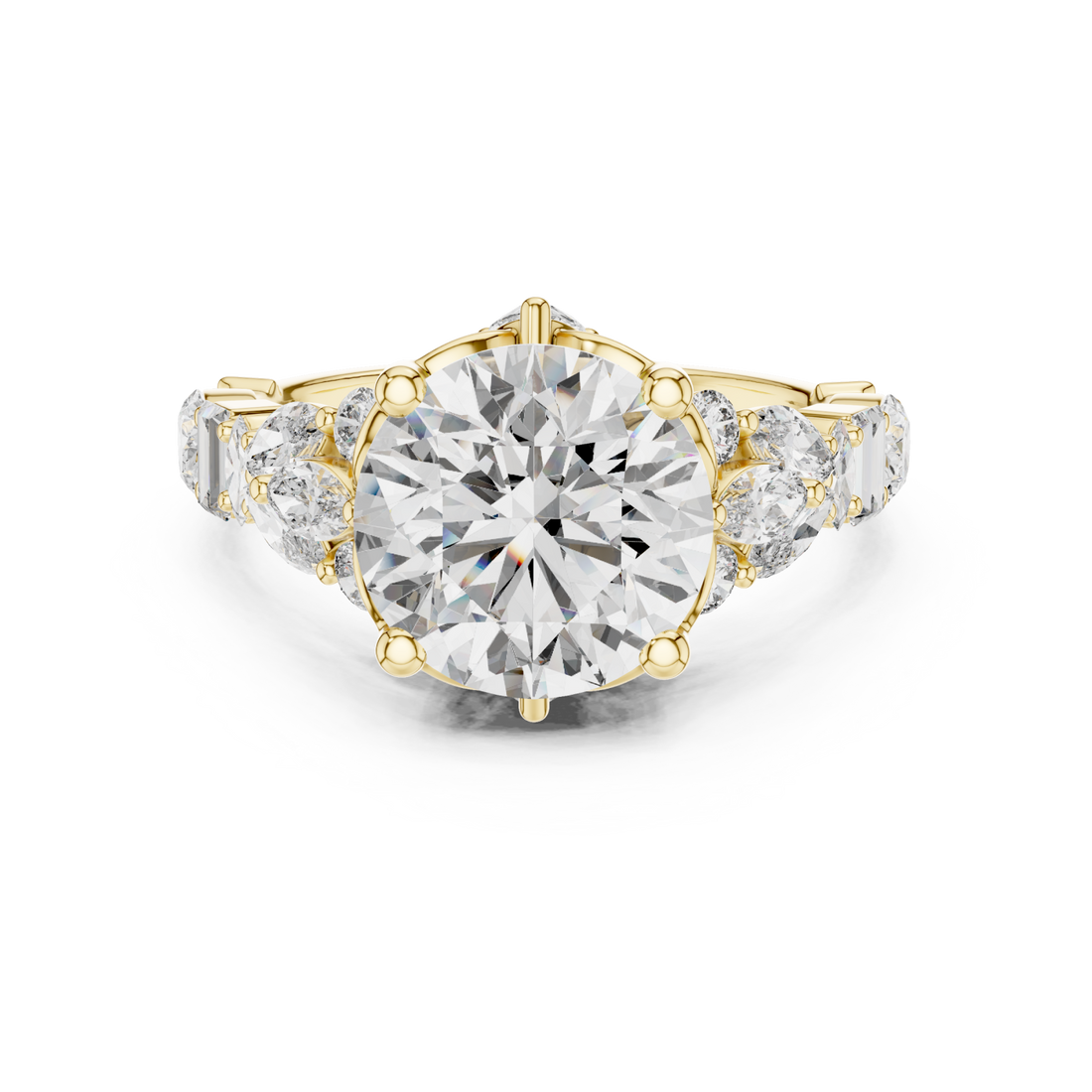 Gold Radiance Flow Bypass Cocktail Ring Right View