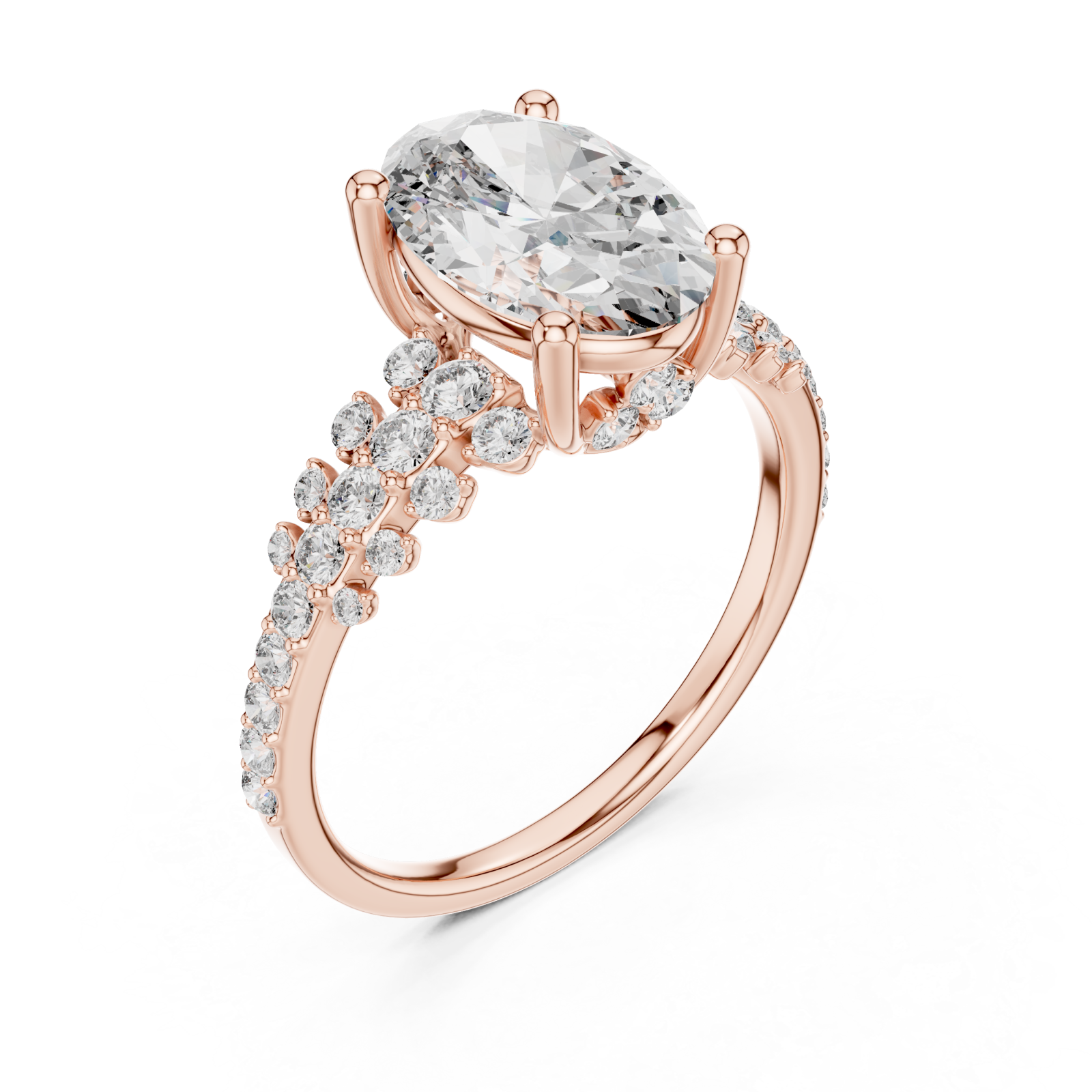  Rose Gold Radiant Whisper Vintage-Inspired Solitaire Band Right View