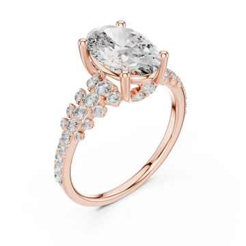  Rose Gold Radiant Whisper Vintage-Inspired Solitaire Band Right View