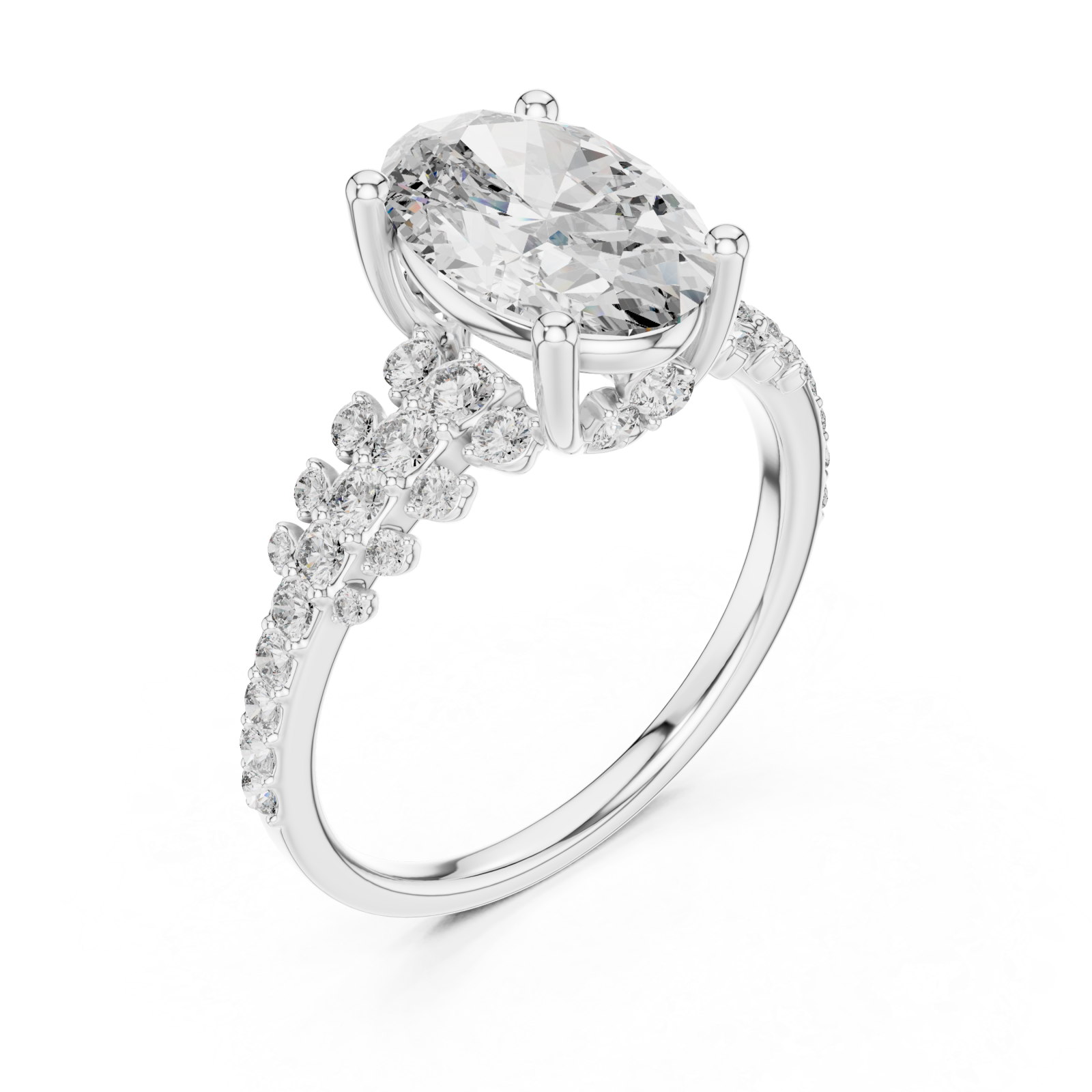  White Gold Radiant Whisper Vintage-Inspired Solitaire Band Right View