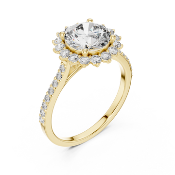 Gold Ethereal Radiance Solitaire Ring Right View