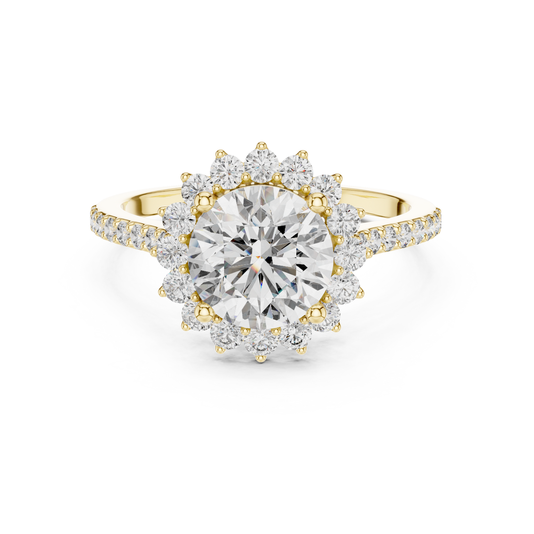 Gold Ethereal Radiance Solitaire Ring Right View