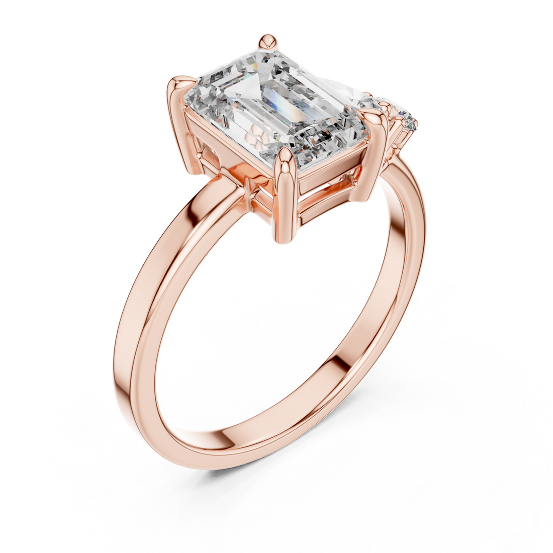  Rose Gold Luminous Crescent Pathway Harmony Cocktail Ring Right View