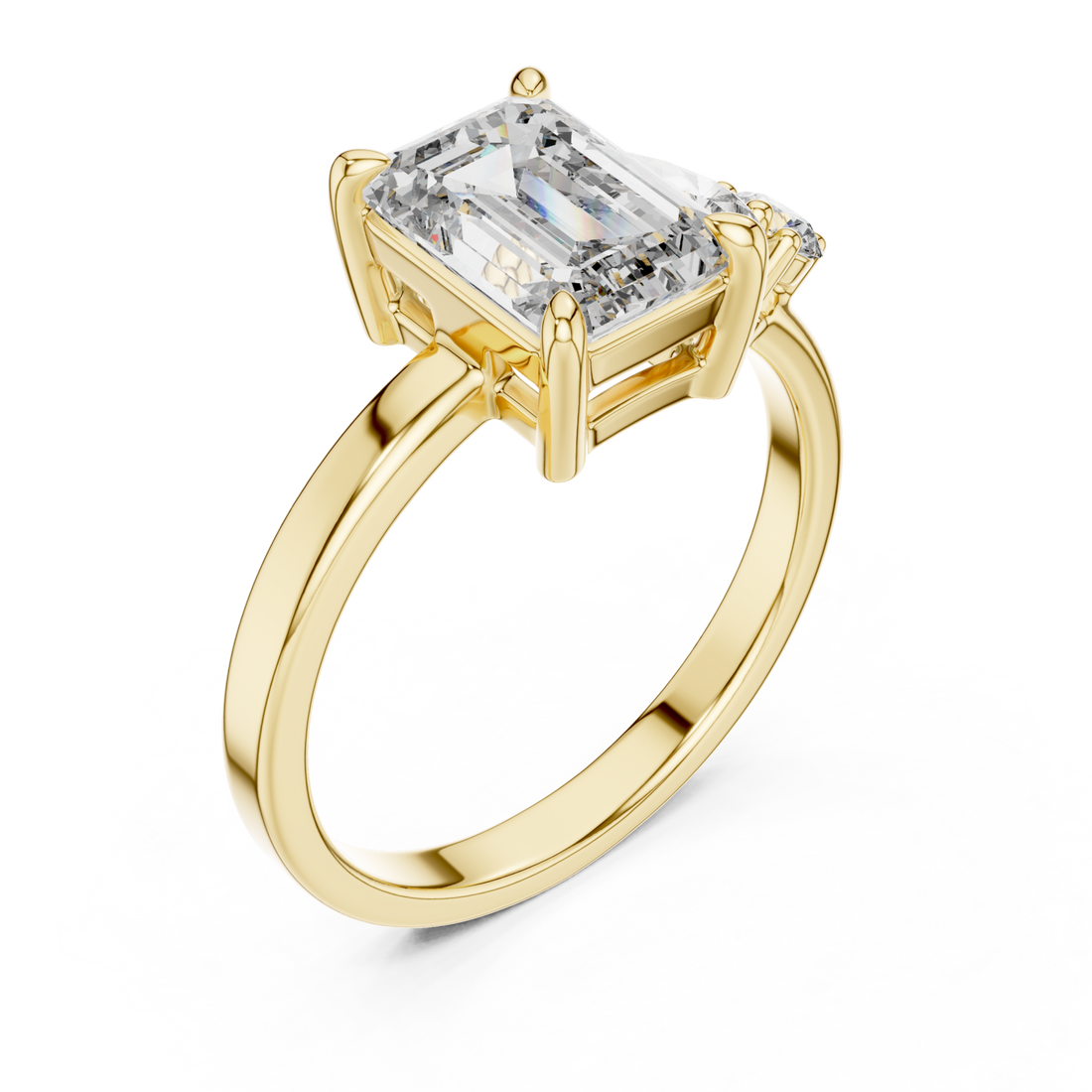 Gold Luminous Crescent Pathway Harmony Cocktail Ring Right View