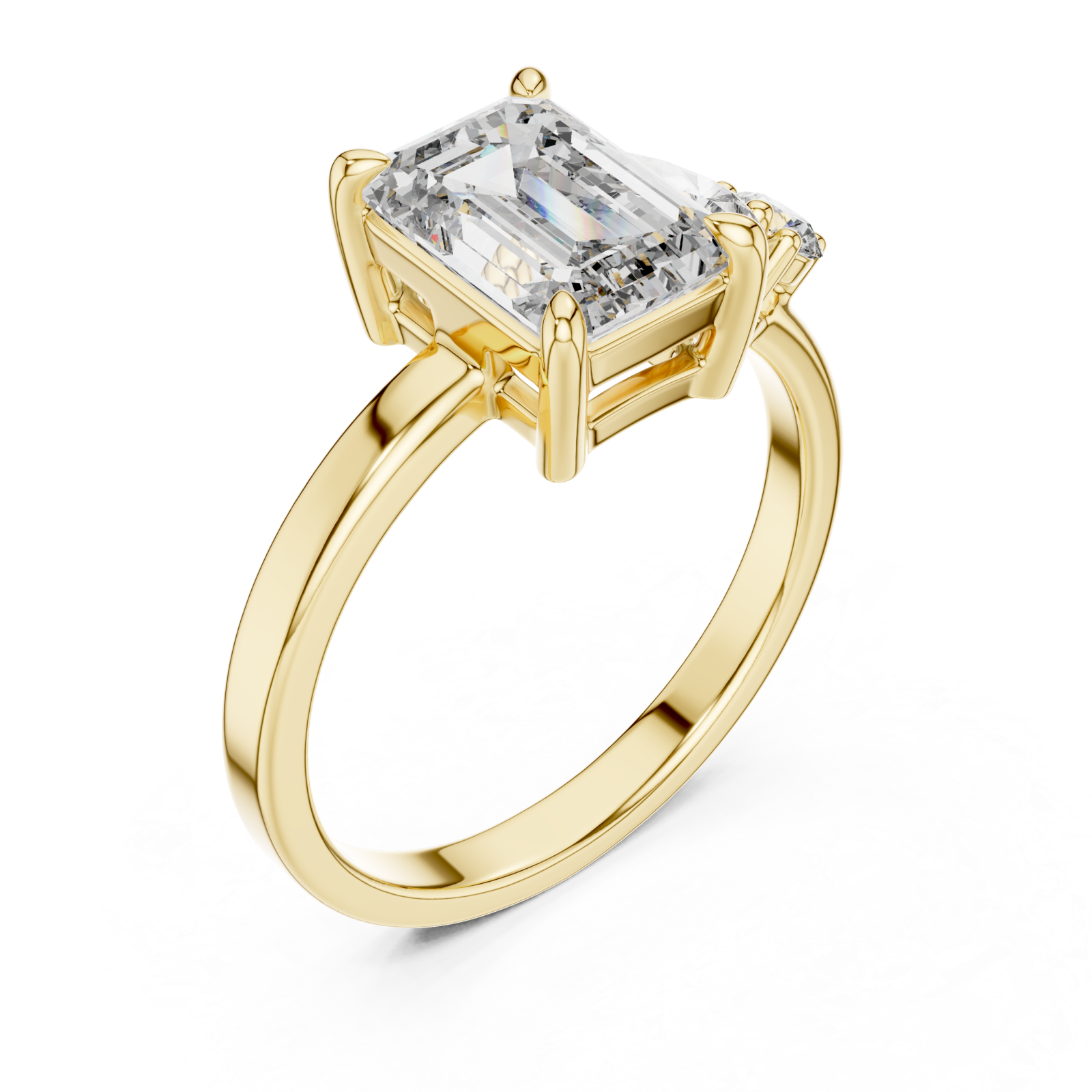 Gold Luminous Crescent Pathway Harmony Cocktail Ring Right View