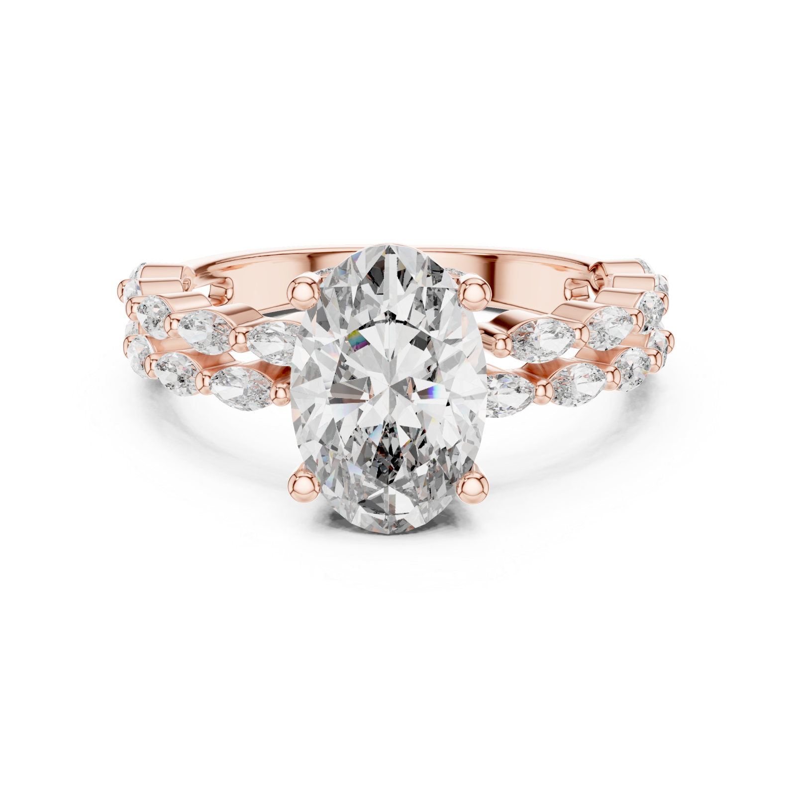  Rose Gold Eternal Whisper Tranquillity Band Front View