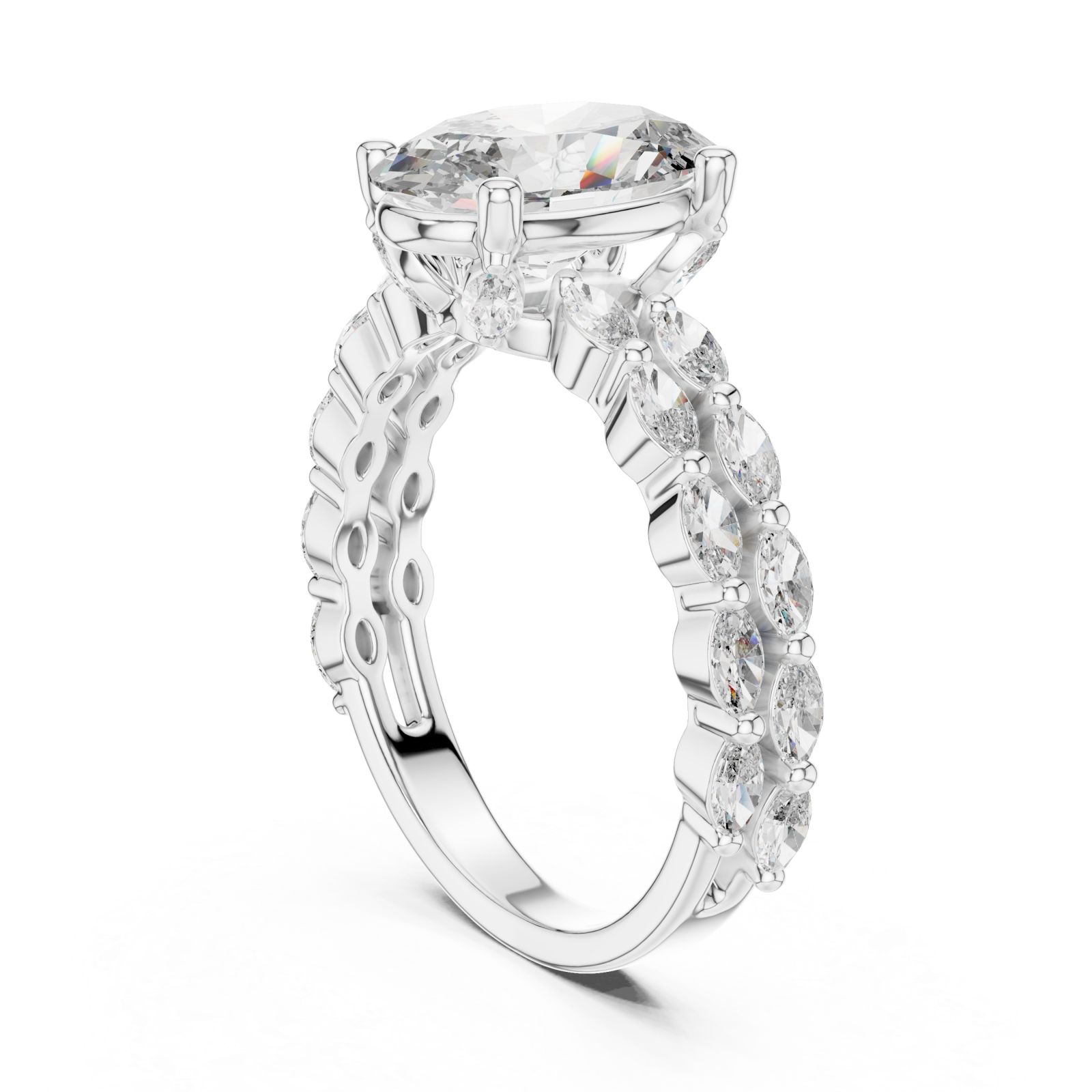  White Gold Eternal Whisper Tranquillity Band Left View