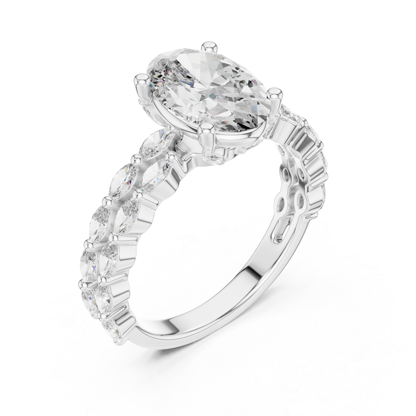  White Gold Eternal Whisper Tranquillity Band Right View