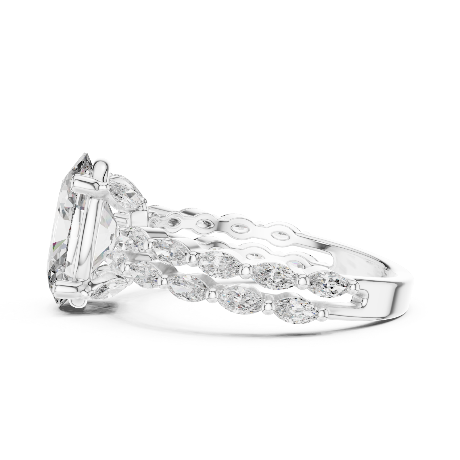  White Gold Eternal Whisper Tranquillity Band Side View