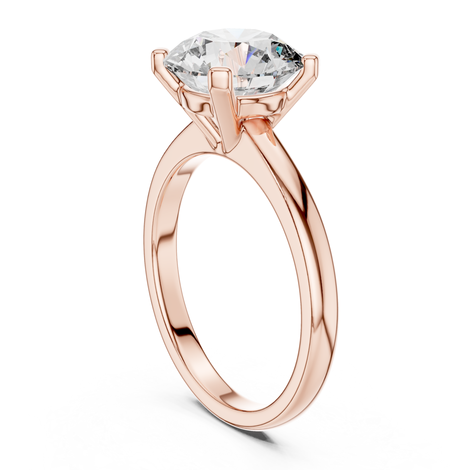  Rose Gold Celestial Embrace Artisan Band Ring Left View