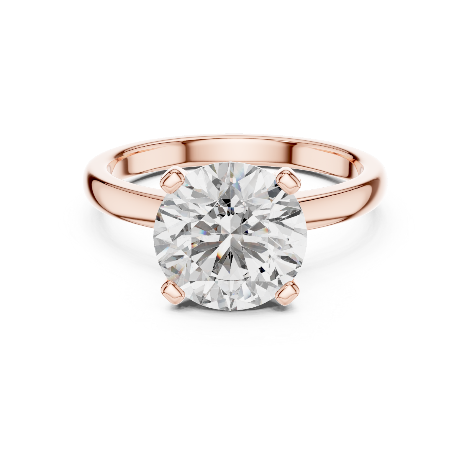  Rose Gold Celestial Embrace Artisan Band Ring Front View