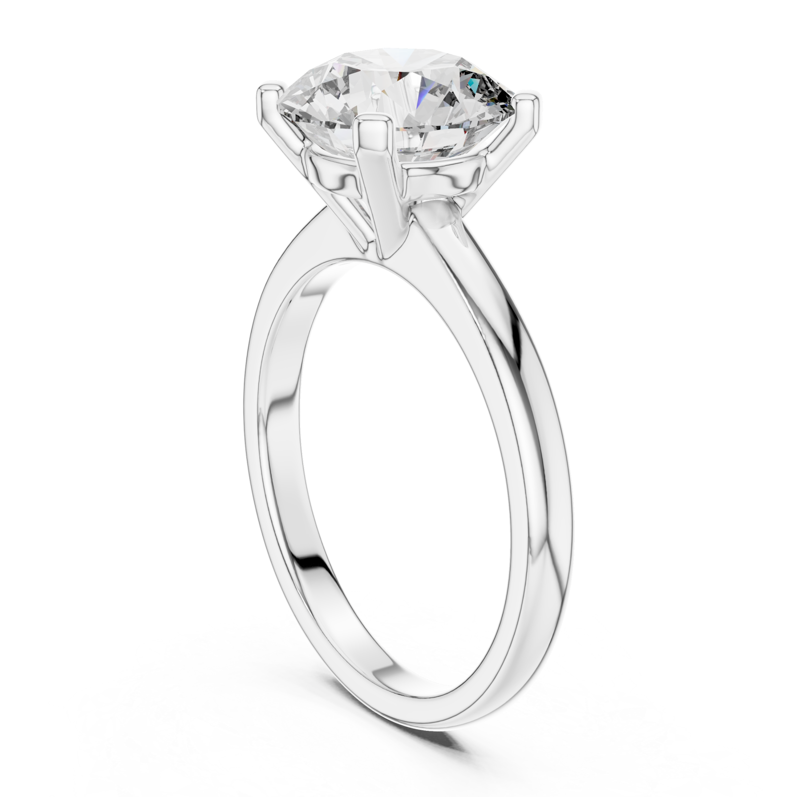  White Gold Celestial Embrace Artisan Band Ring Left View