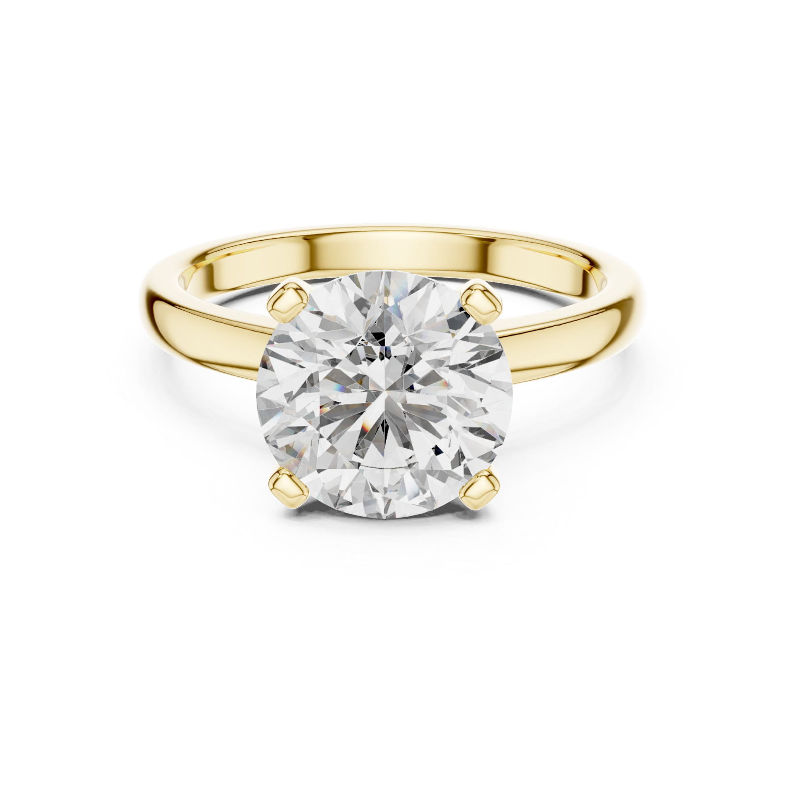  Gold Celestial Embrace Artisan Band Ring Front View