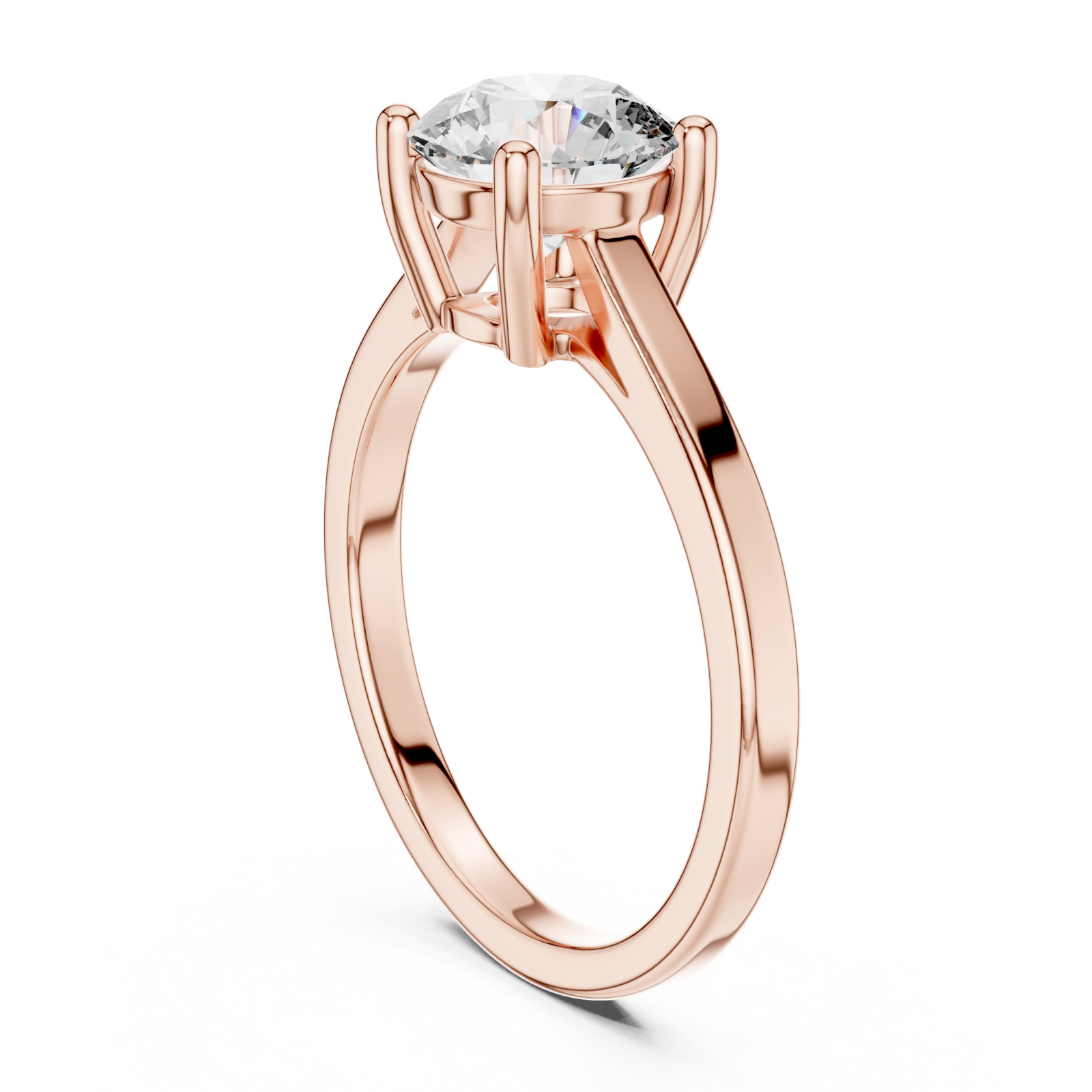  Rose Gold Classic Promise of Forever Solitaire Band Left View