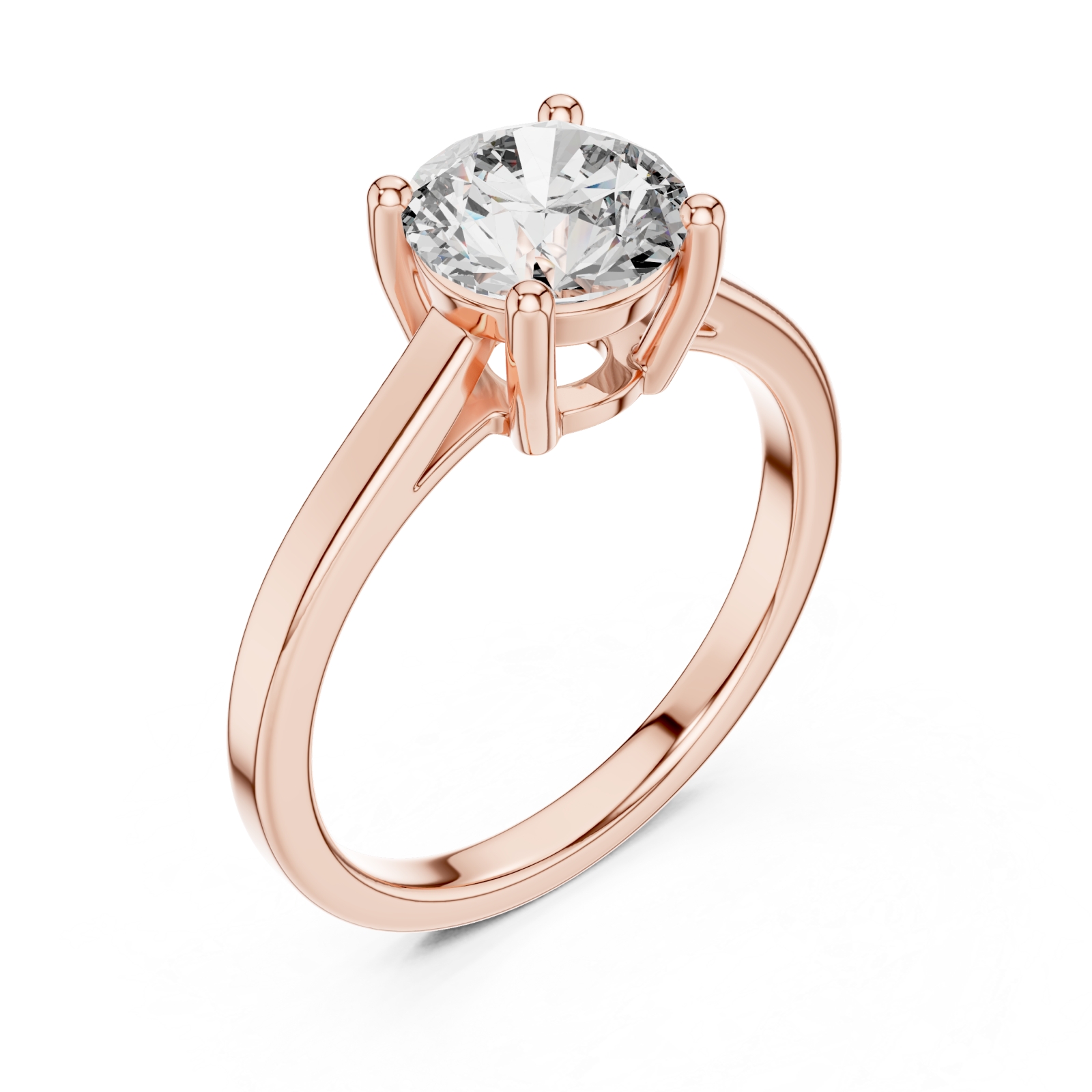  Rose Gold Classic Promise of Forever Solitaire Band Right View