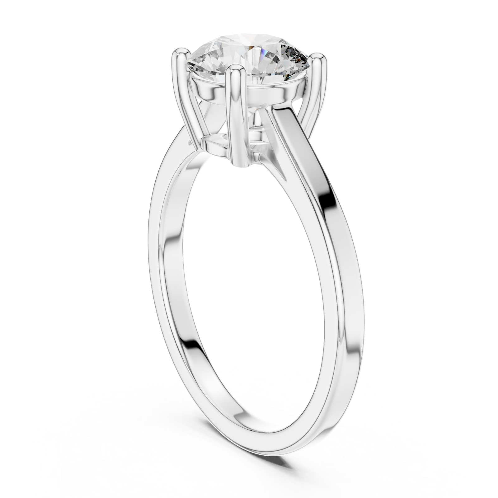  White Gold Classic Promise of Forever Solitaire Band Left View
