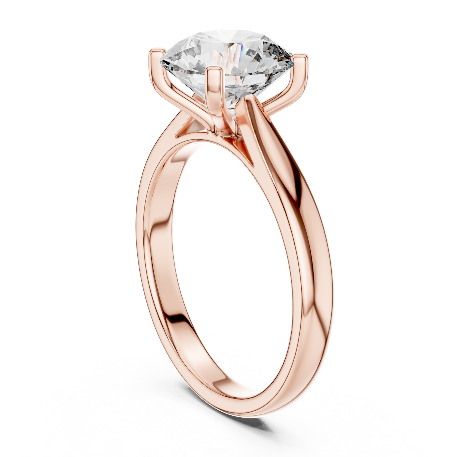  Rose Gold Celestial Pathway Sparkle Band Ring Left View