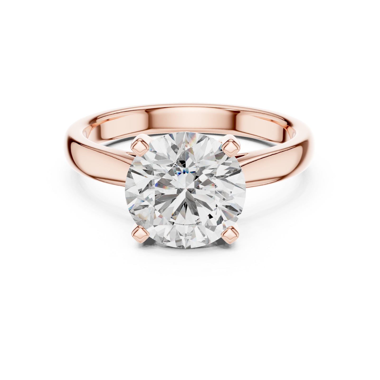  Rose Gold Celestial Pathway Sparkle Band Ring Front View
