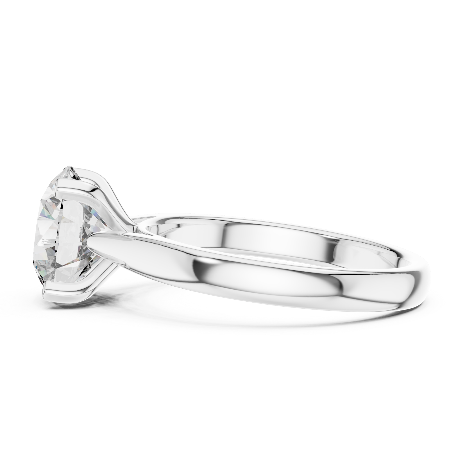  White Gold Celestial Pathway Sparkle Band Ring Side View