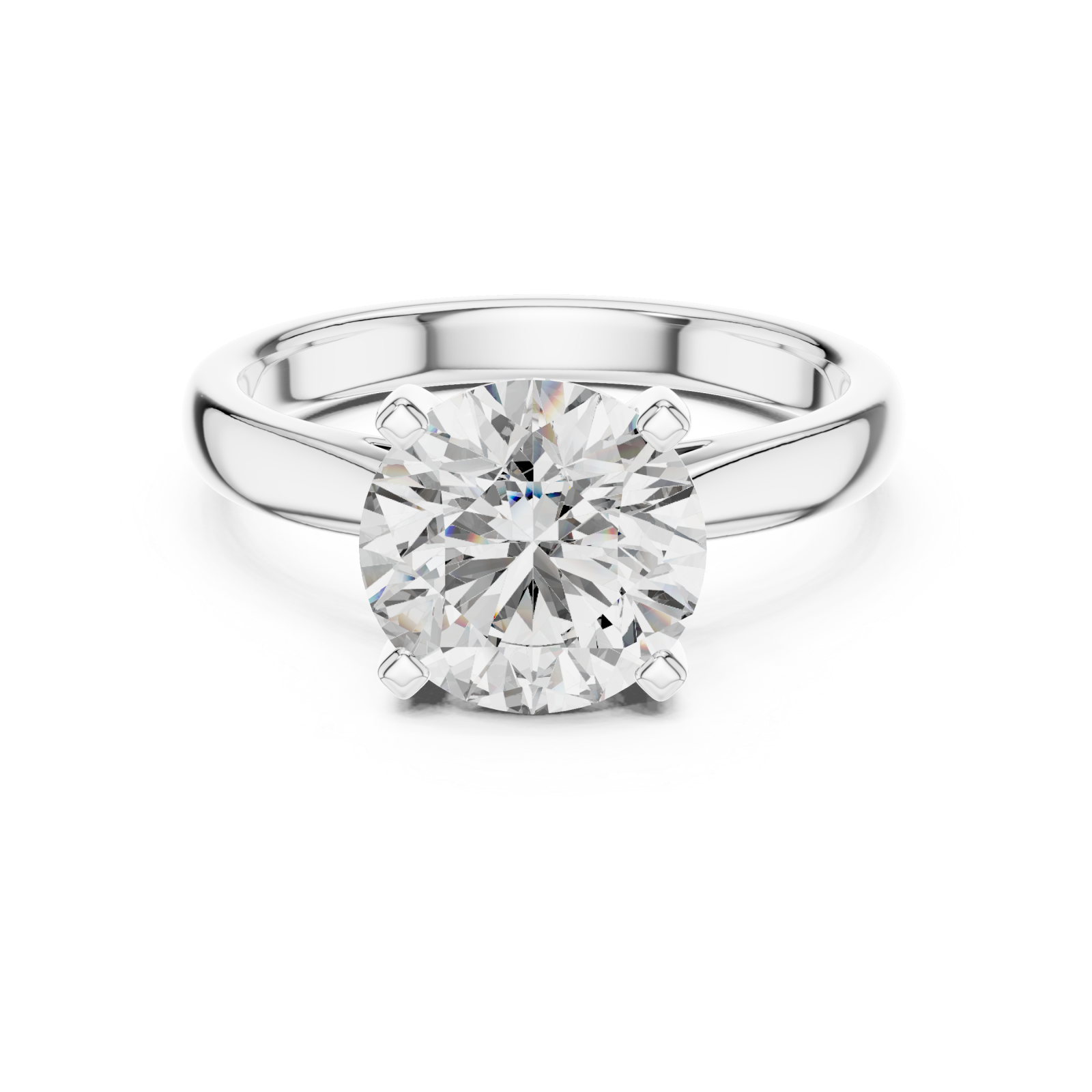  White Gold Celestial Pathway Sparkle Band Ring Front View