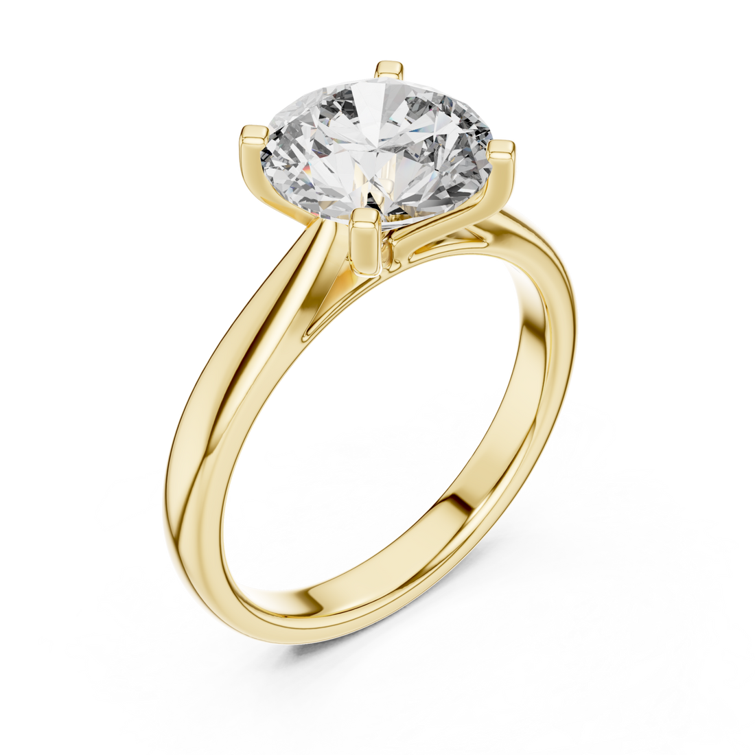 Gold Celestial Pathway Sparkle Band Ring Right View