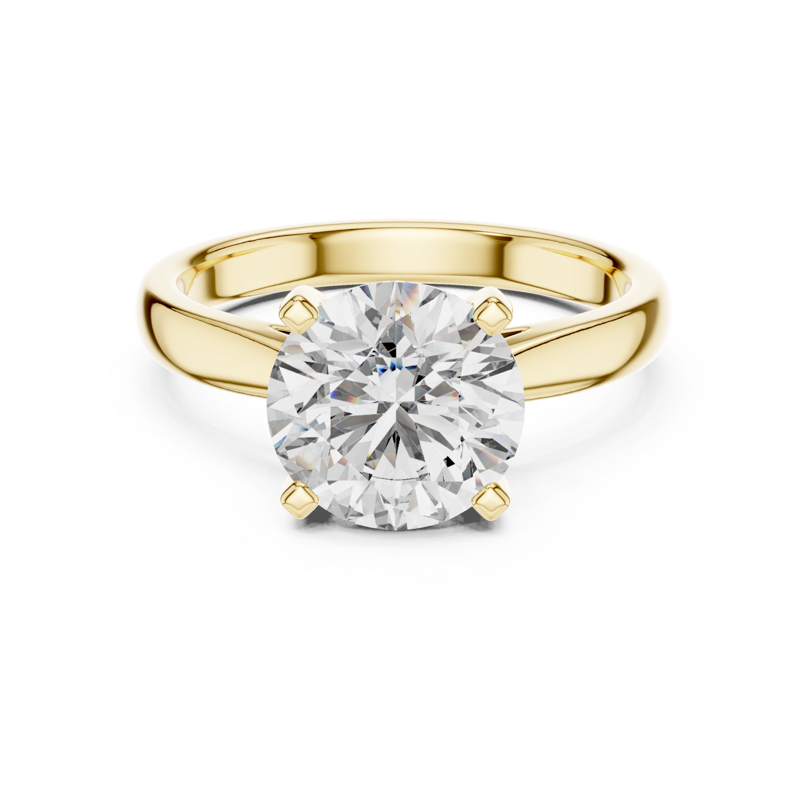  Gold Celestial Pathway Sparkle Band Ring Front View
