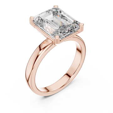  Rose Gold Radiant Whisper Solitaire Anniversary Ring Right View