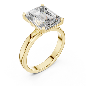Gold Radiant Whisper Solitaire Anniversary Ring Right View