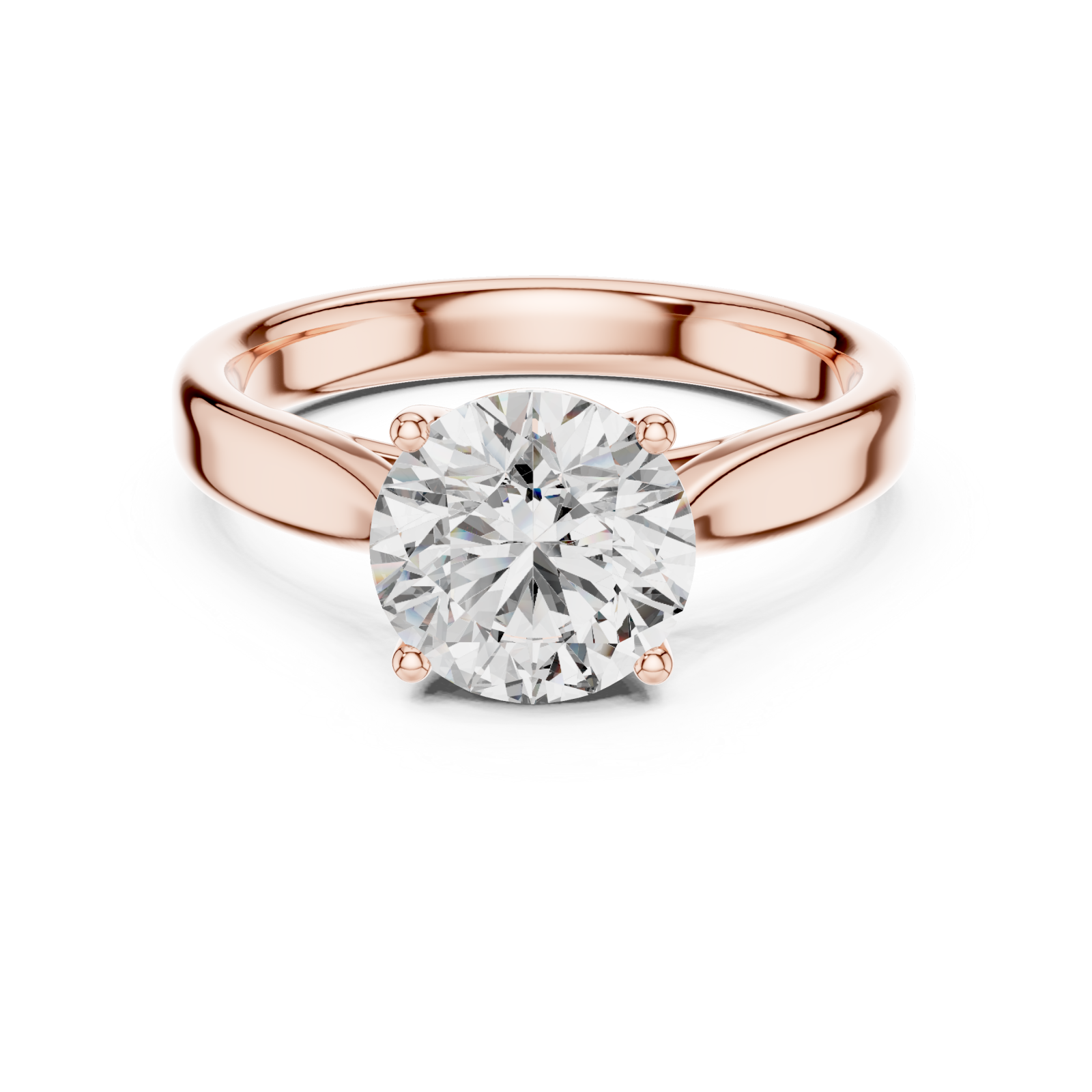  Rose Gold Celeste Timeless Solitaire Front View
