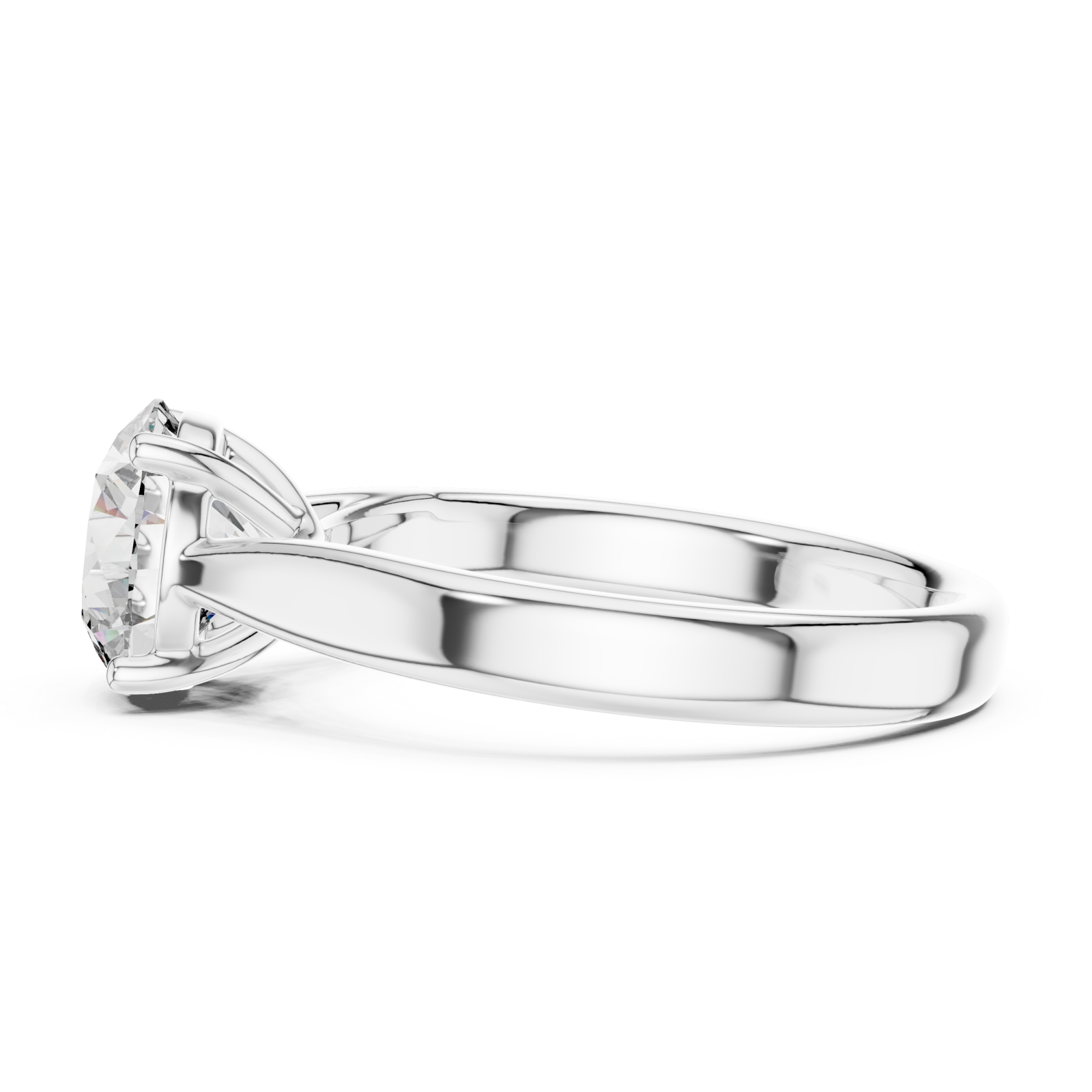  White Gold Celeste Timeless Solitaire Side View