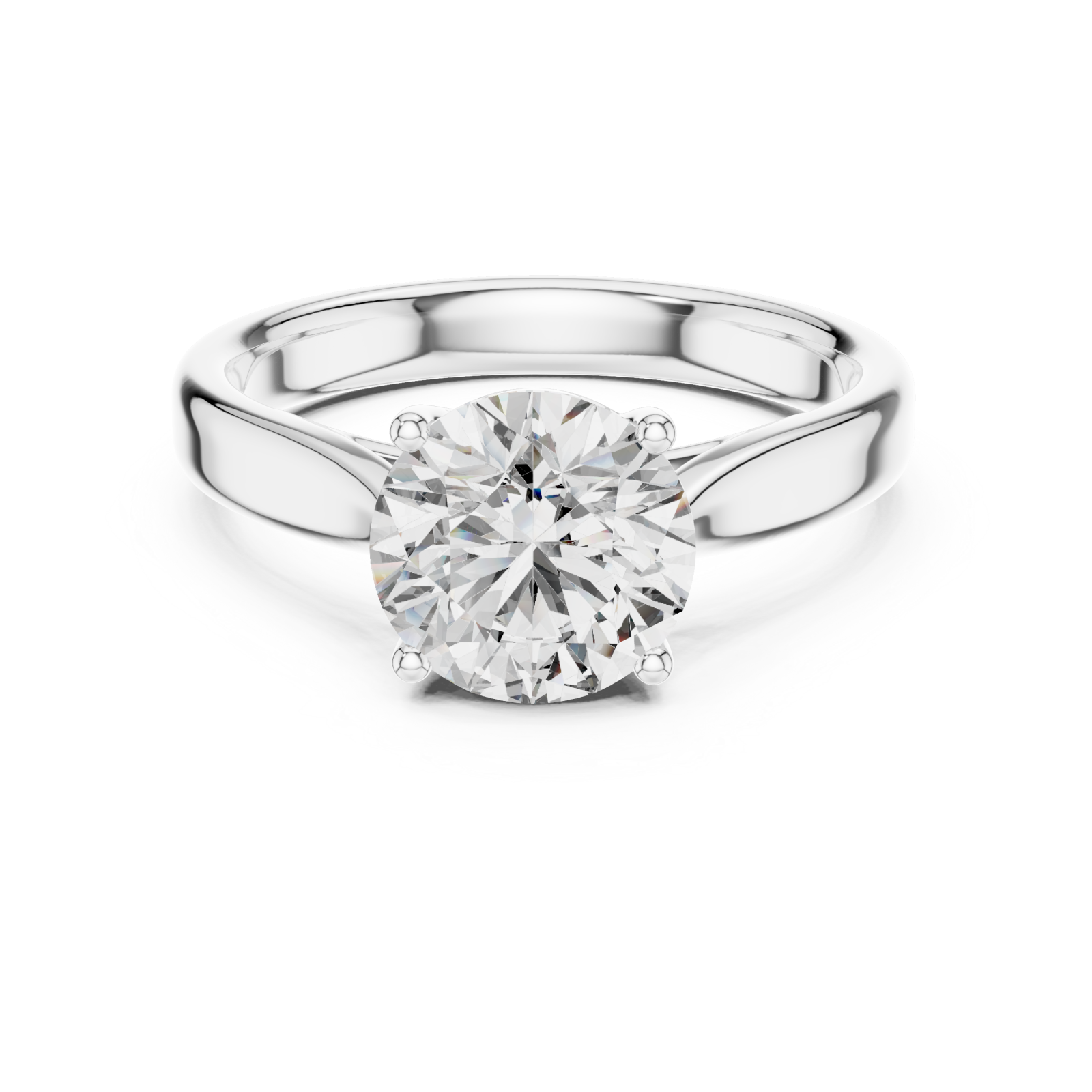  White Gold Celeste Timeless Solitaire Front View