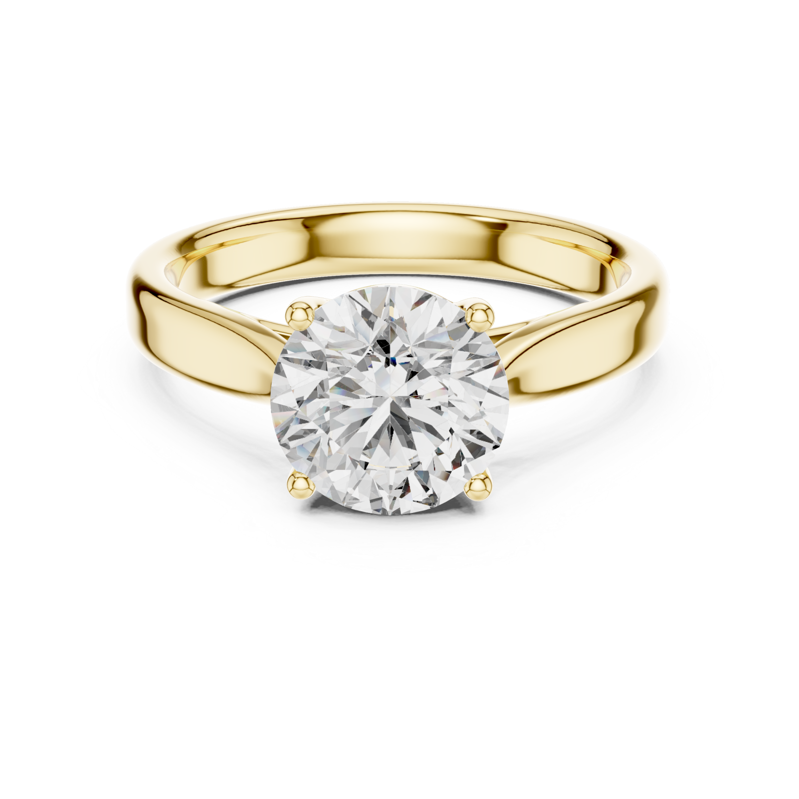  Gold Celeste Timeless Solitaire Front View
