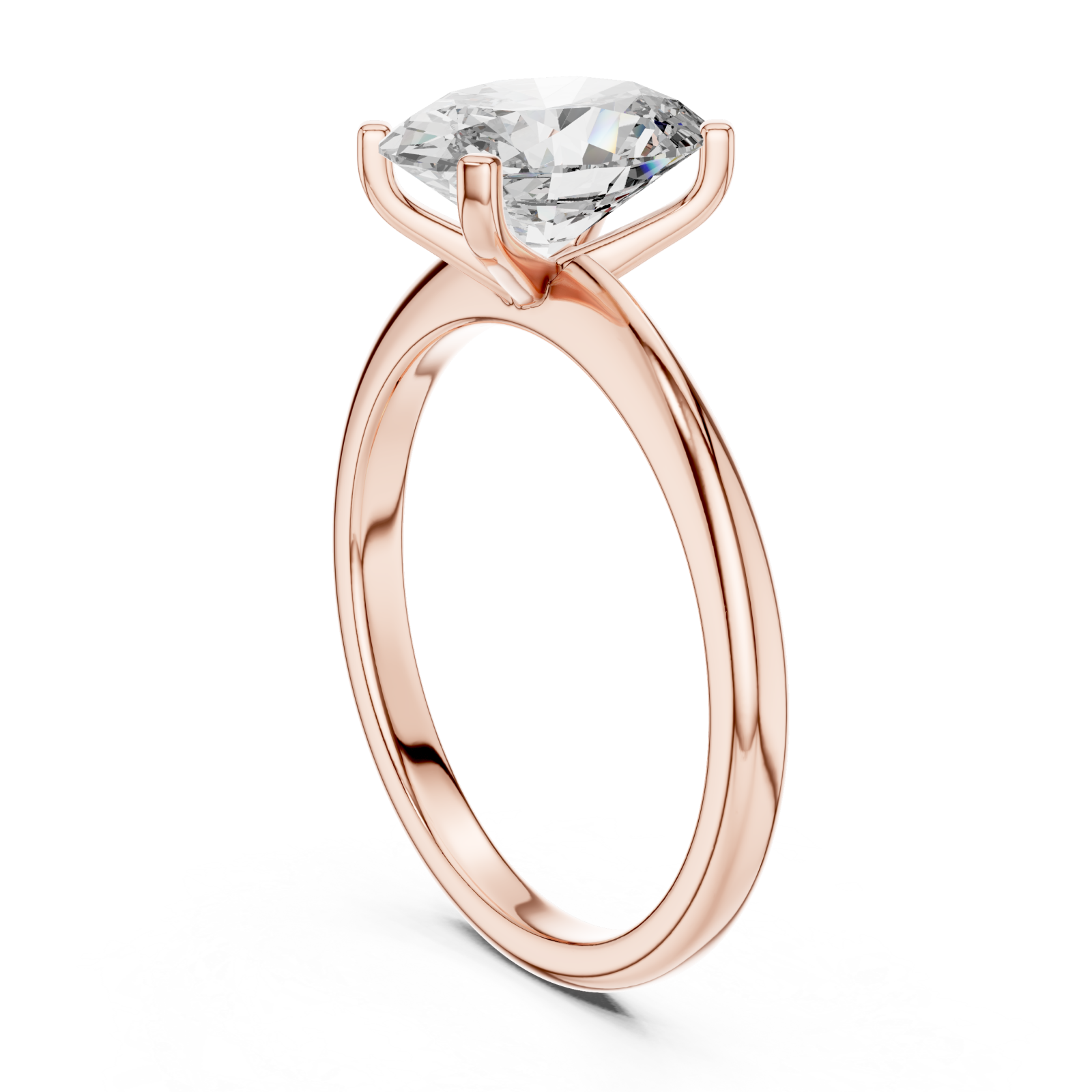  Rose Gold Enchanted Evermore Radiance Treasure Engagement Ring Left View