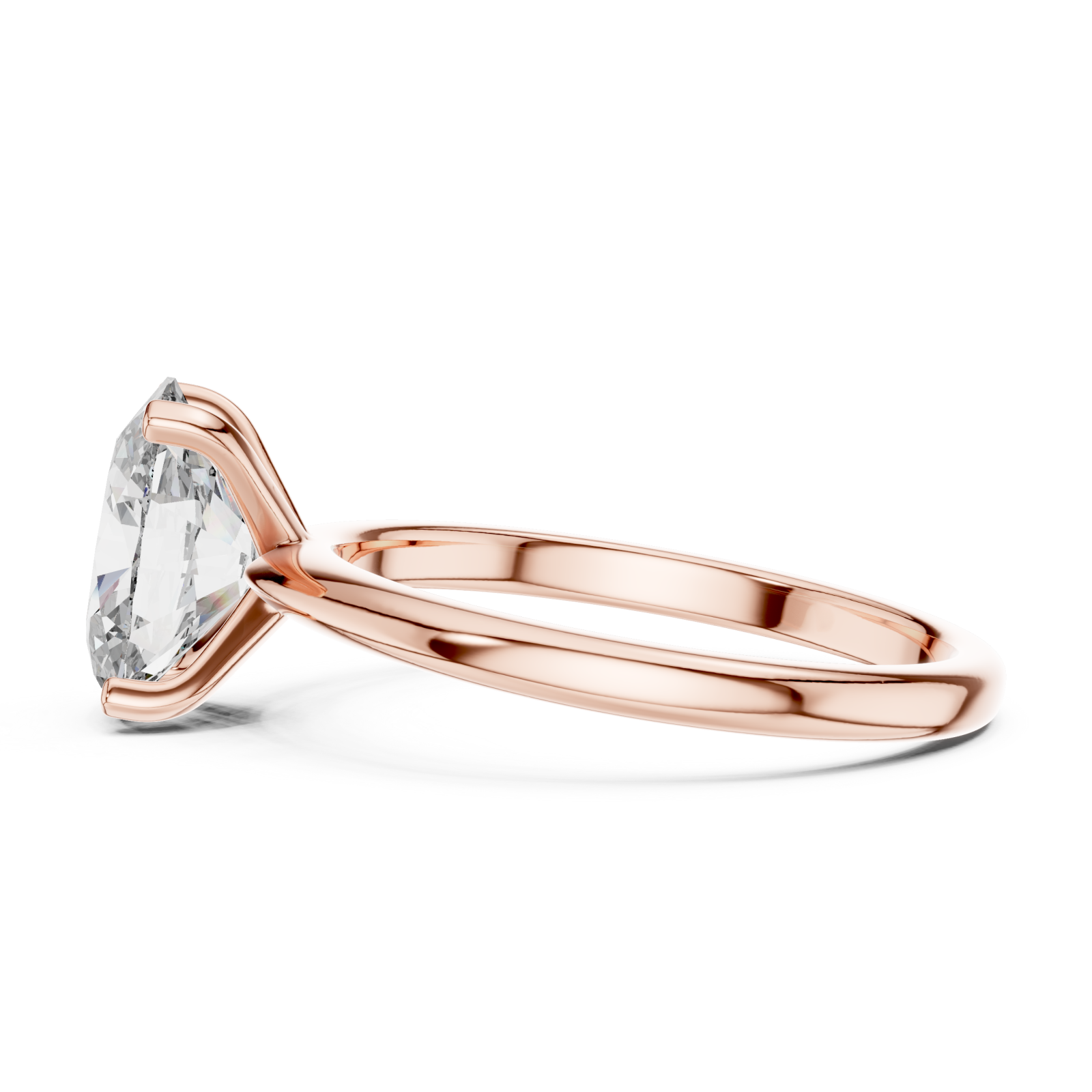  Rose Gold Enchanted Evermore Radiance Treasure Engagement Ring Side View
