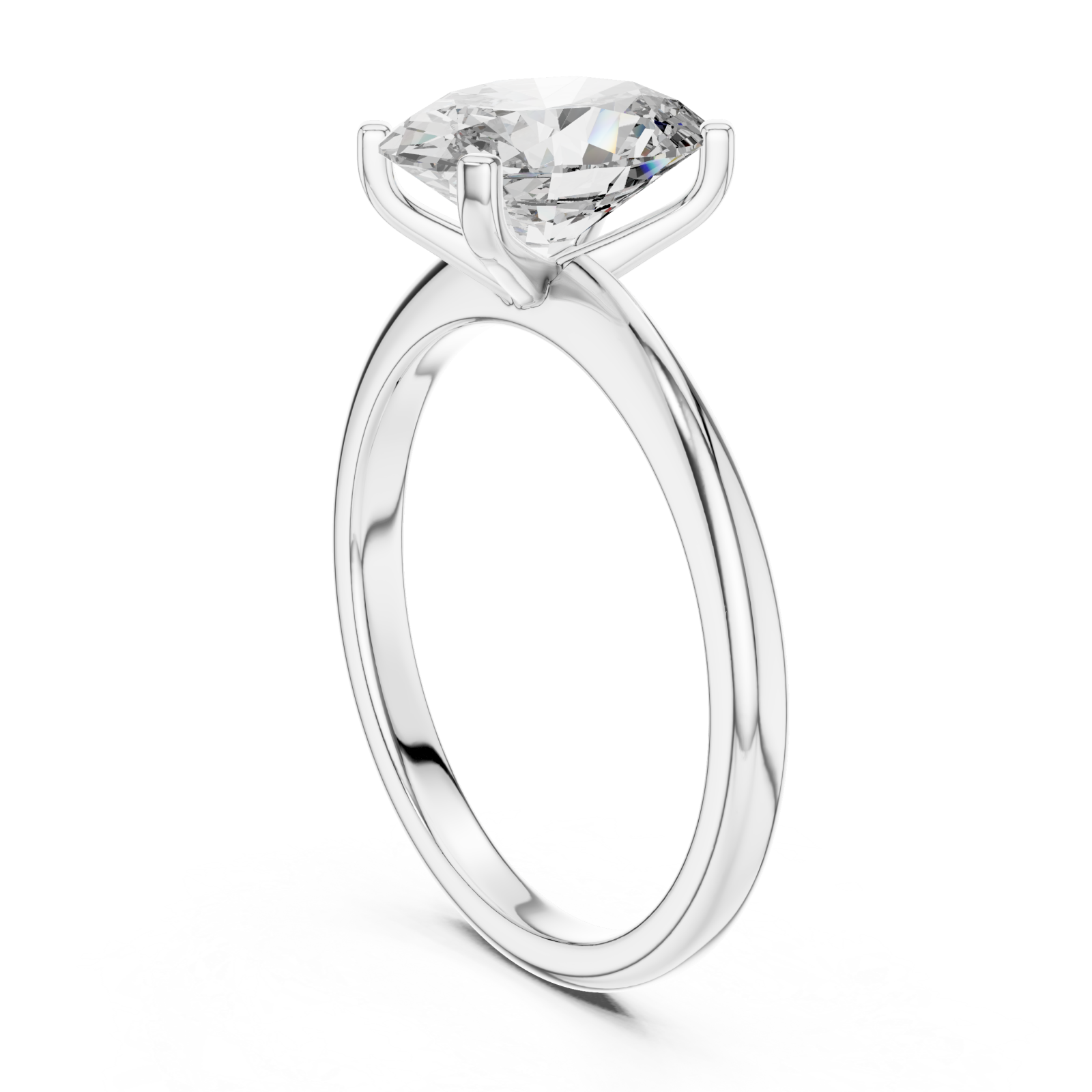  White Gold Enchanted Evermore Radiance Treasure Engagement Ring Left View