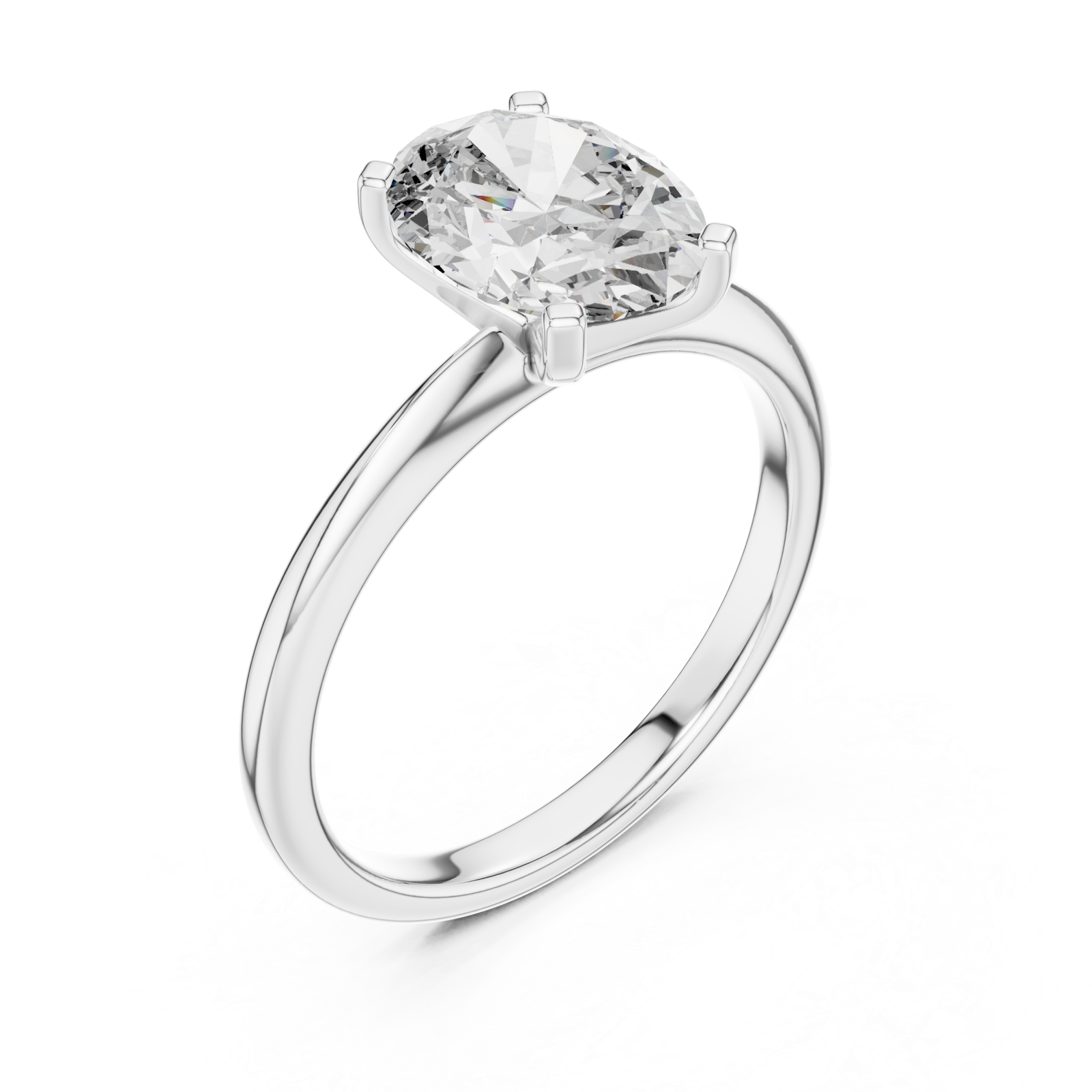  White Gold Enchanted Evermore Radiance Treasure Engagement Ring Right View