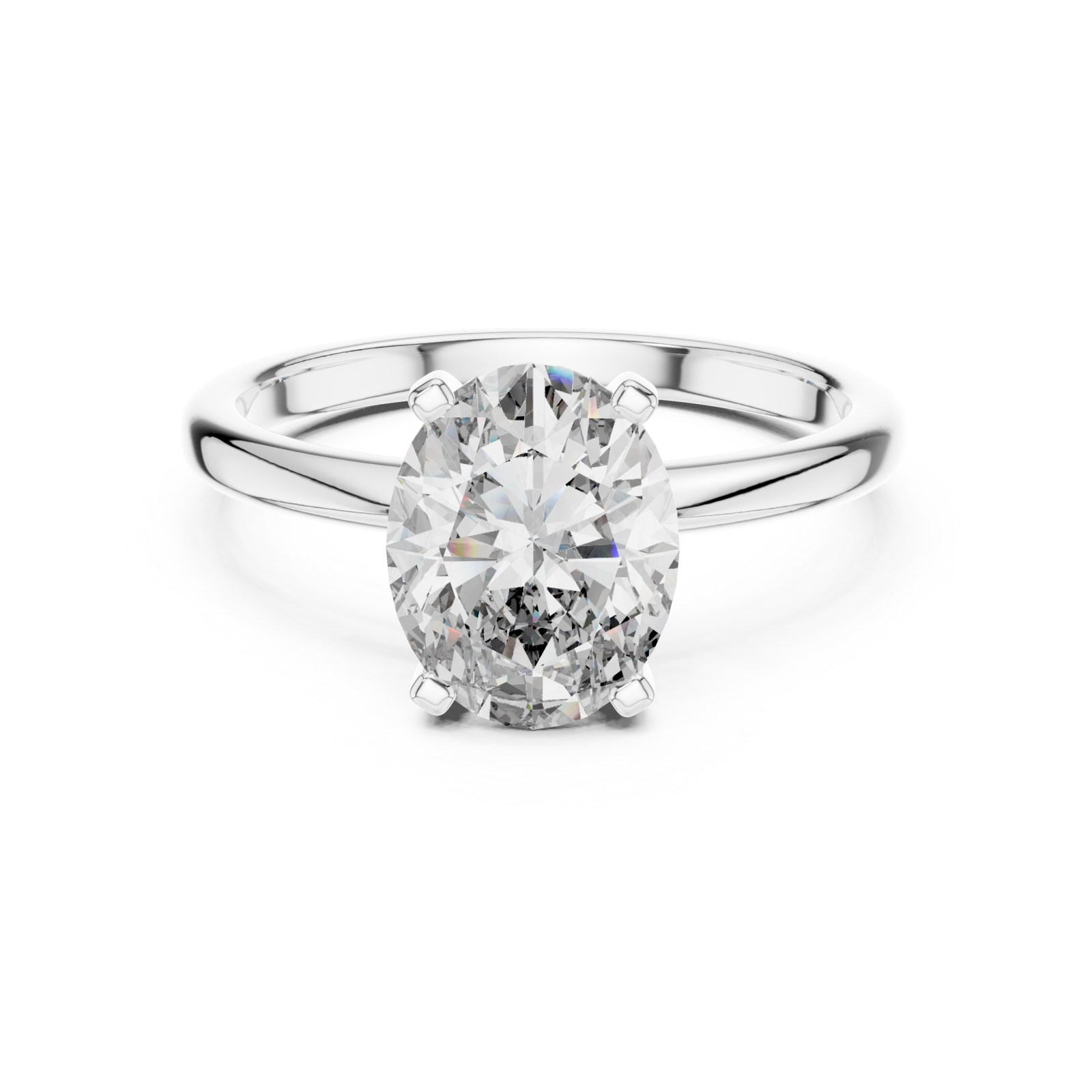  White Gold Enchanted Evermore Radiance Treasure Engagement Ring Front View