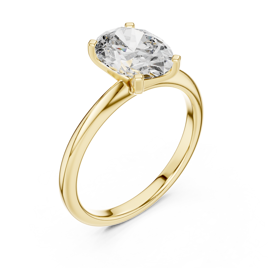 Gold Enchanted Evermore Radiance Treasure Engagement Ring Right View