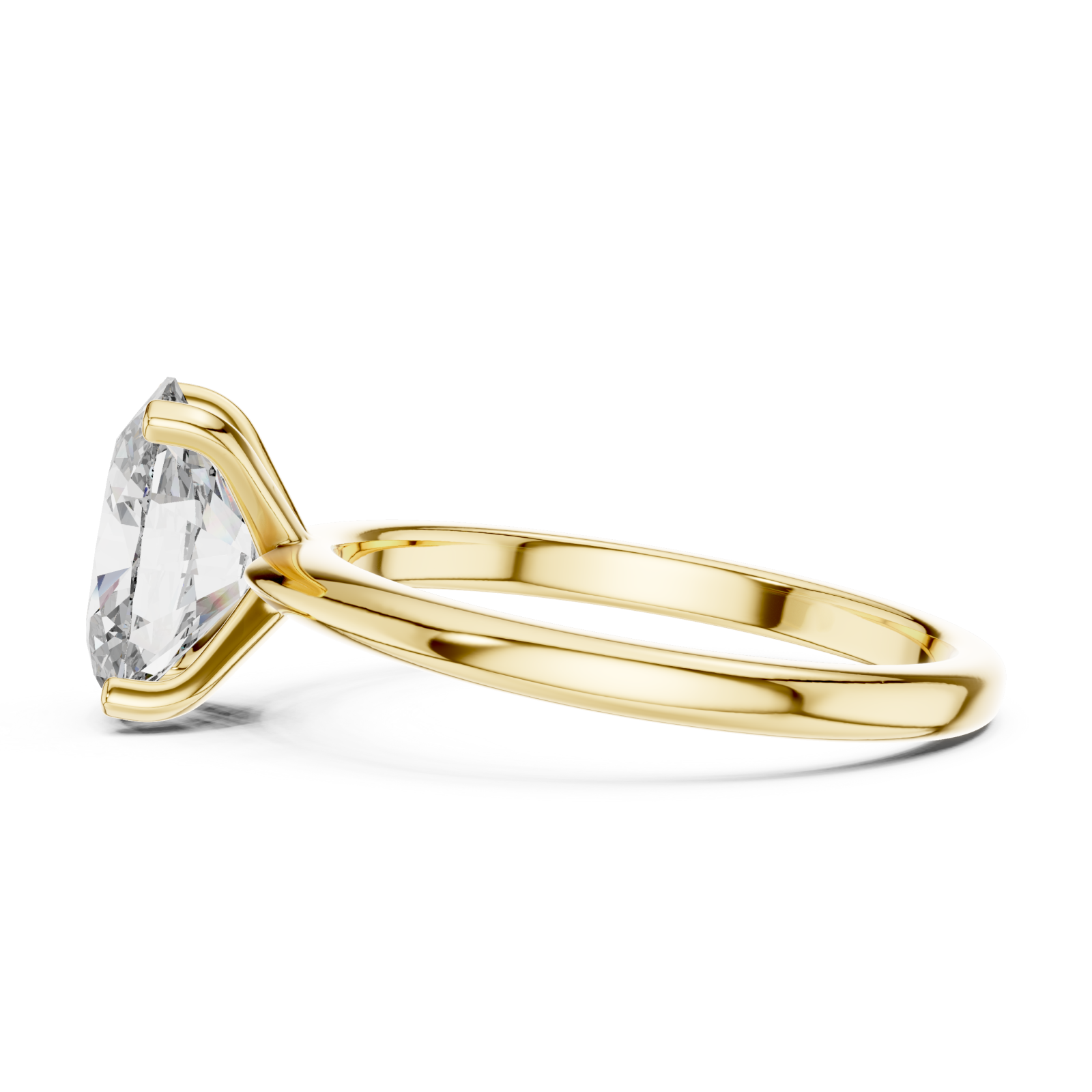  Gold Enchanted Evermore Radiance Treasure Engagement Ring Side View