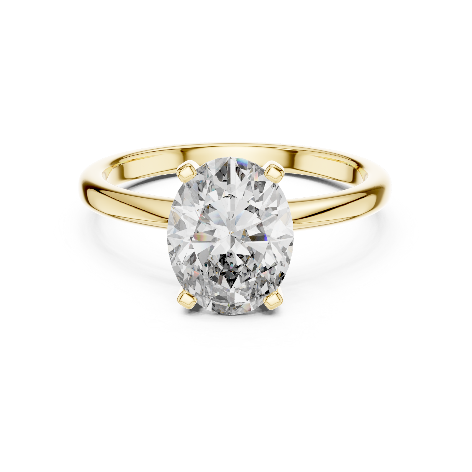  Gold Enchanted Evermore Radiance Treasure Engagement Ring Front View