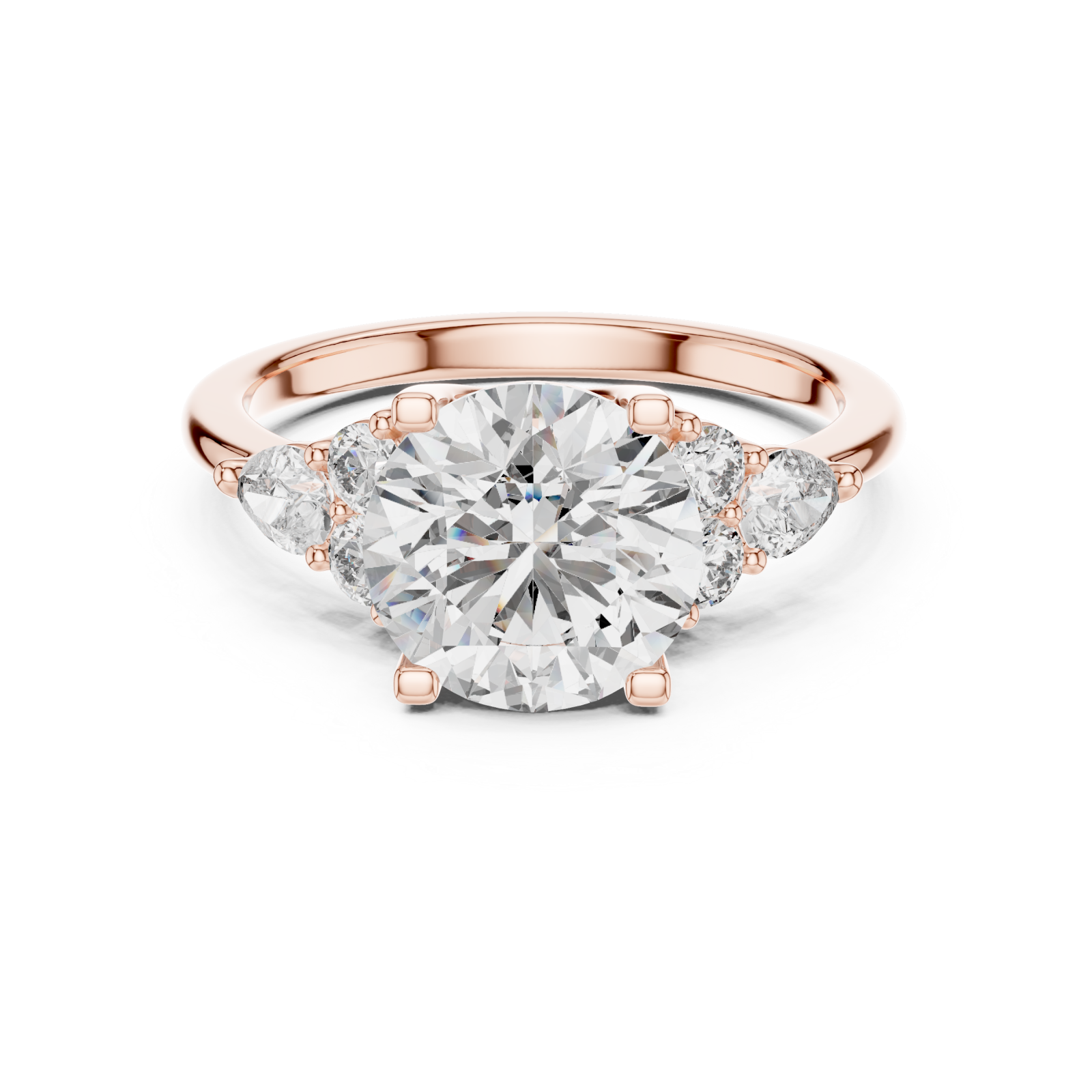  Rose Gold Royal Crest Signature Ring Front View