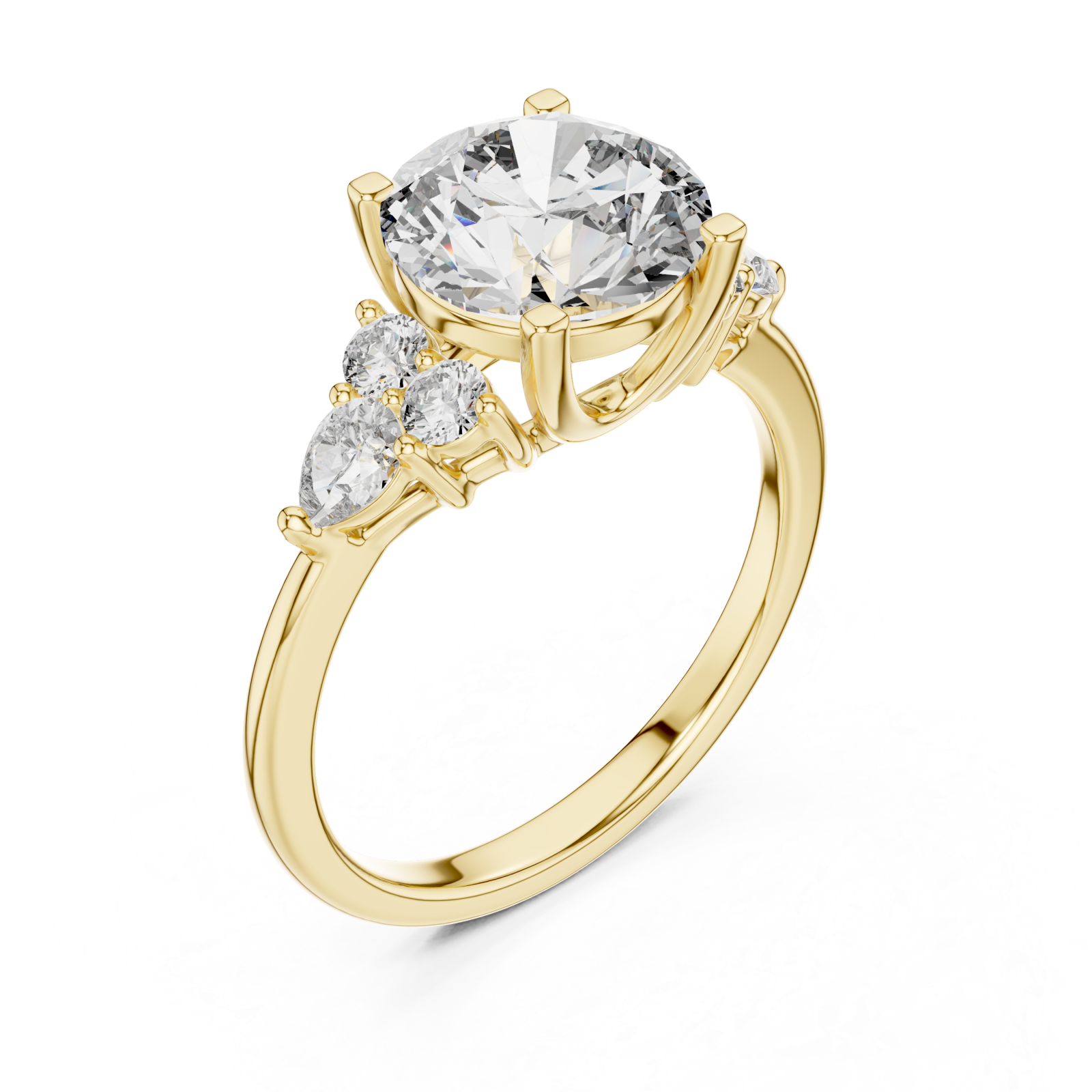 Gold Royal Crest Signature Ring Right View